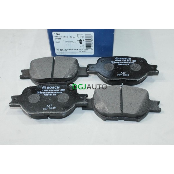 Jeu 4 plaquettes de frein avant montage akebono Bosch 0986424808 pour toyota celica T230 corolla dont verso E120 E121 matrix 