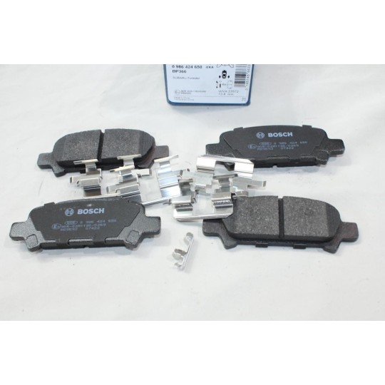 Jeu 4 plaquettes de frein arriere montage akebono Bosch BP366 0986424650 pour subaru impreza forester legacy outback 