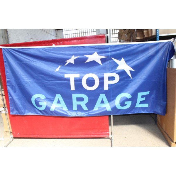Drapeau bleu Top garage TOPG110P decoration 3.50m x 0.80m 
