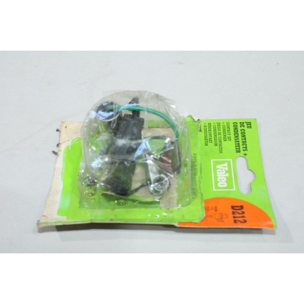 Jeu rupteur contacts + condensateur allumage allumeur ducallier Valeo D212 582476 pour super 5 express 1.1 