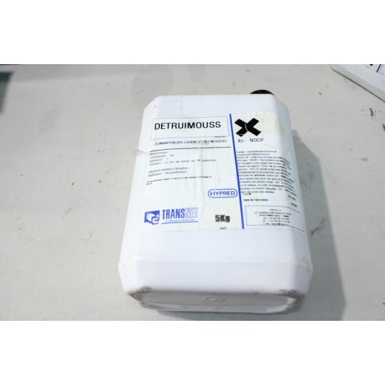 Bidon 5KG Transnet DETRUIMOUSS (fabrication 2006 sans reclamation) elimination des lichens et des mousses 