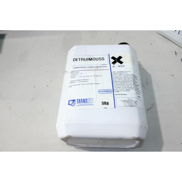 Bidon 5KG Transnet DETRUIMOUSS (fabrication 2006 sans reclamation) elimination des lichens et des mousses 