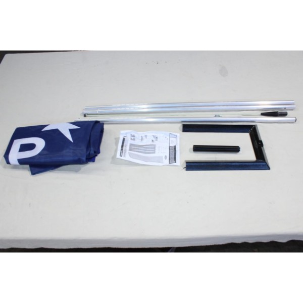 Voile drapeau avec mat et pied autocalant TOPG110TG Top garage 