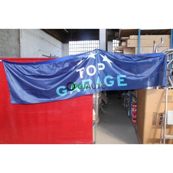 Voile drapeau avec mat et pied autocalant TOPG110TG Top garage