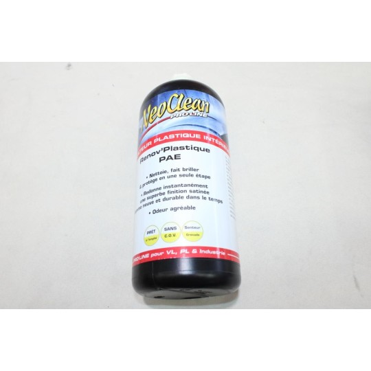 Bidon flacon 950ml nettoyant renovateur plastique interieur reno plastique PAE Neoclean 0797 senteur grenade 