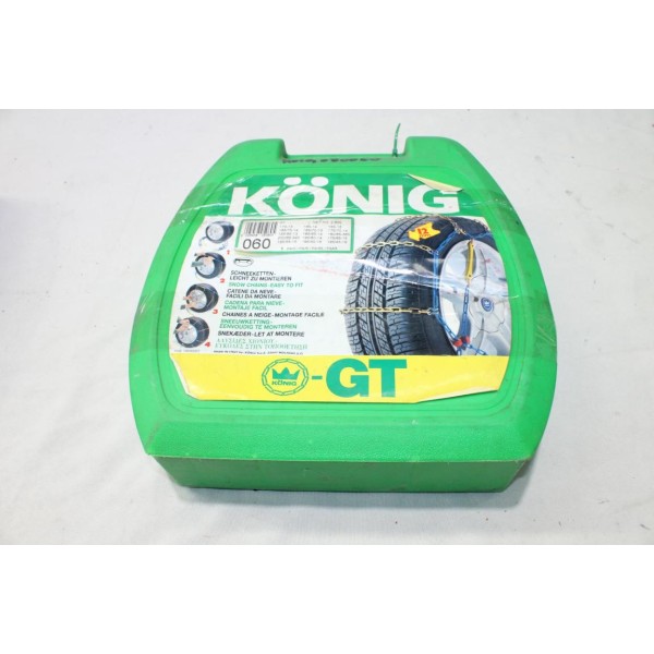 Jeu 2 chaines neige Konig N°060 pour pneu roue jante 175/13 165/14 155/15 165/75/14 185/70/13 175/70/14 195/65/13 185/65/14 