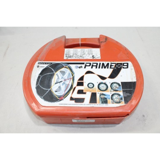 Jeu 2 chaines neige Polaire prime + 9 9mm N°5 pour pneu roue jante 670/13 165/80/13 170/80/13 175/75/13 175/70/13 185/65/13 