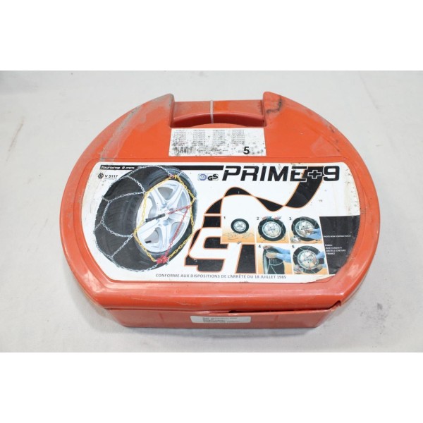 Jeu 2 chaines neige Polaire prime + 9 9mm N°5 pour pneu roue jante 670/13 165/80/13 170/80/13 175/75/13 175/70/13 185/65/13 