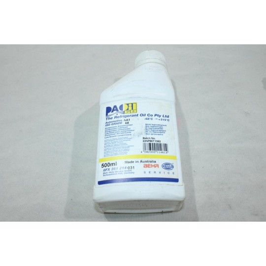 Bidon flacon 500ML huile lubrifiant pour compresseur climatisation ISO grade 68 AA1 Hella 8FX351214-031 