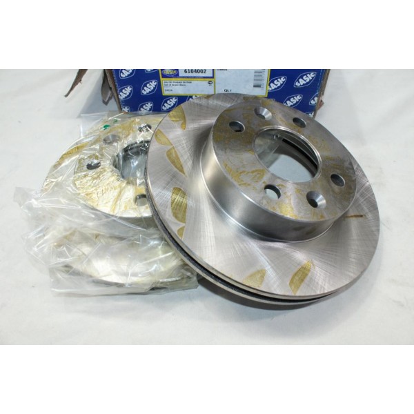 Jeu 2 disques de frein avant ventilé 235mm diametre Sasic 6104002 OEM 6001539659 pour dacia solenza nova 