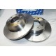 Jeu 2 disques de frein arriere plein 254mm diametre Sasic 4004276J OEM 7701467306 pour renault 18 25 R18 R25 espace 1 2 I II 