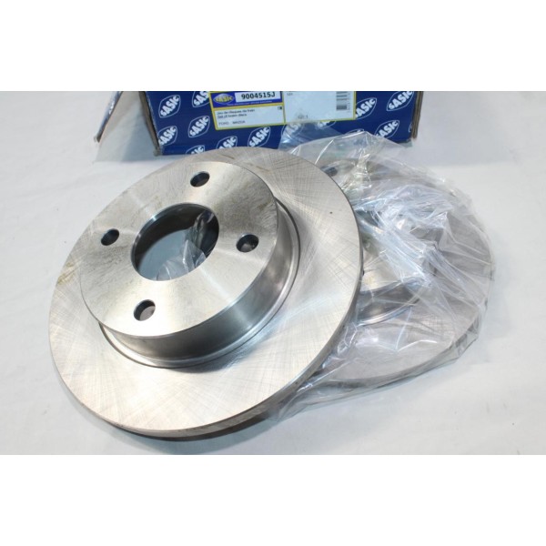 Jeu 2 disques de frein avant plein 239.5mm diametre Sasic 9004515J OEM 1112542 pour ford fiesta 3 4 III IV ka mazda 121 