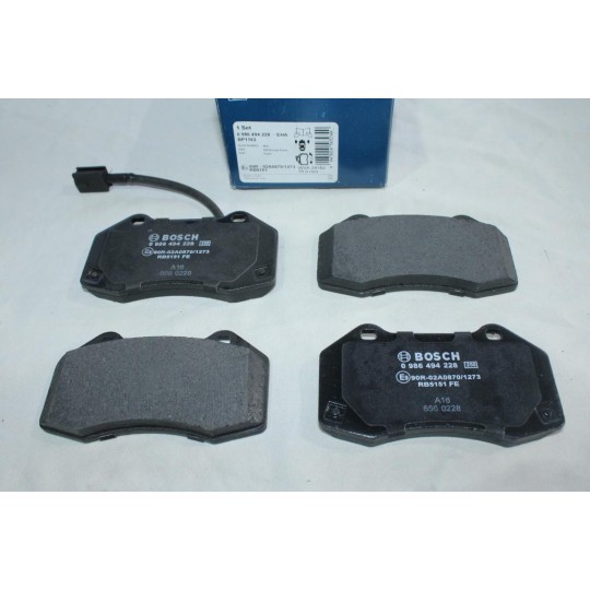 Jeu 4 plaquettes de frein avant montage brembo Bosch BP1163 0986494228 pour alfa romeo mito fiat abarth 500 grande punto evo 