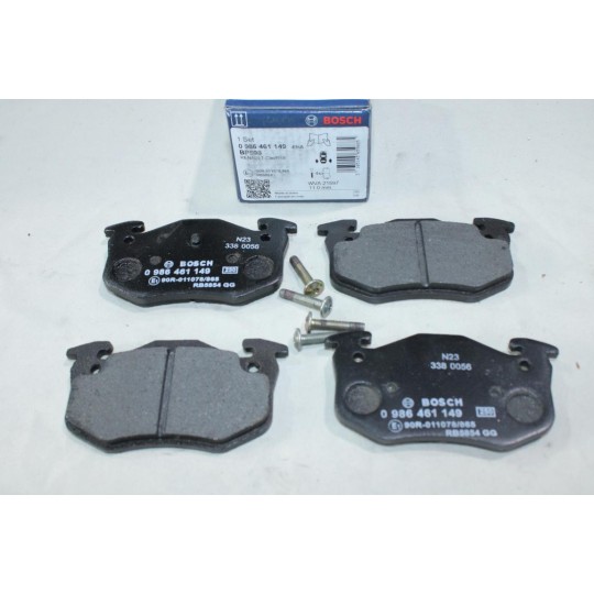 Jeu 4 plaquettes de frein arriere montage bendix Bosch BP598 0986461149 pour renault 19 R19 clio 1 