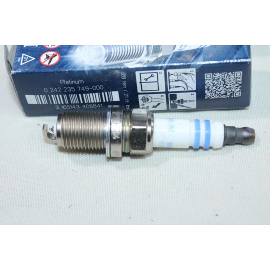 Jeu 3 bougies allumage platinum Bosch FR7DPP+ 6758 +24 0242235749 pour renault laguna 2 3 II III espace 4 IV megane 2 3 II III 