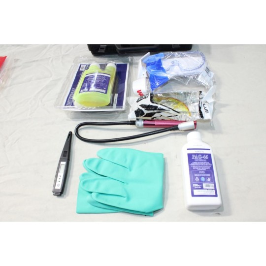 Malette kit de demarrage lubrifiant système de climatisation R134a R-1234yf + traceur fluorescent KITACCKKBL6 