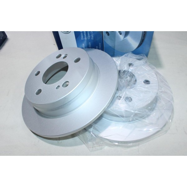 Jeu 2 disques de frein arrière plein 258mm diametre Bosch BD150 0986478188 pour mercedes classe C E 190 W201 W124 W202 