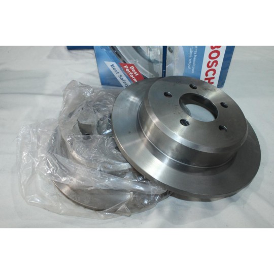 Jeu 2 disques de frein arrière plein 290mm diametre Bosch 0986479102 pour chrysler voyager dodge caravan jeep wrangler cherokee 