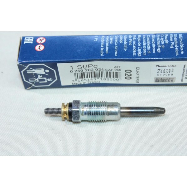 1 Bougie de prechauffe Bosch N°020 0250202024 pour renault clio 1 express megane 1 1.9D 1.9 D diesel 