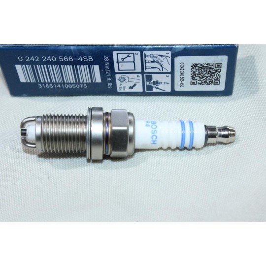 Jeu 4 bougies allumage Bosch FR6LDC 7410 0242240566 pour citroen xantia evasion XM fiat uno bravo marea lancia kappa Y ypsilon 