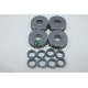 Kit 4 rouleaux pignon entrainement de fil à soudure Weldline W000050096 pour poste à souder MIG MAG 