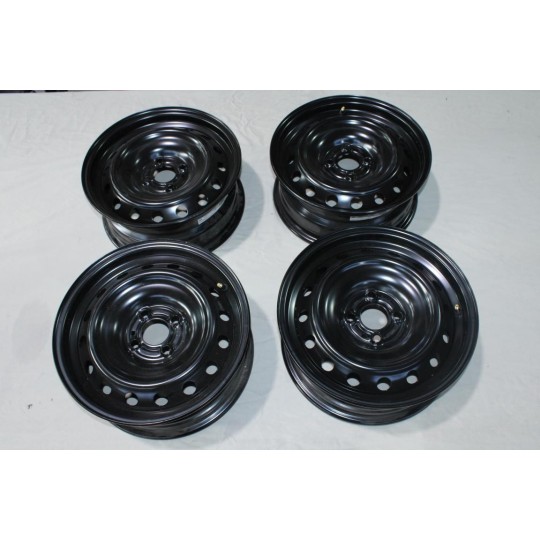 Lot 4 jantes tole acier 6x15 ET31 4x100 MWD MWD15301 pour renault clio 5 V mitsubishi colt 