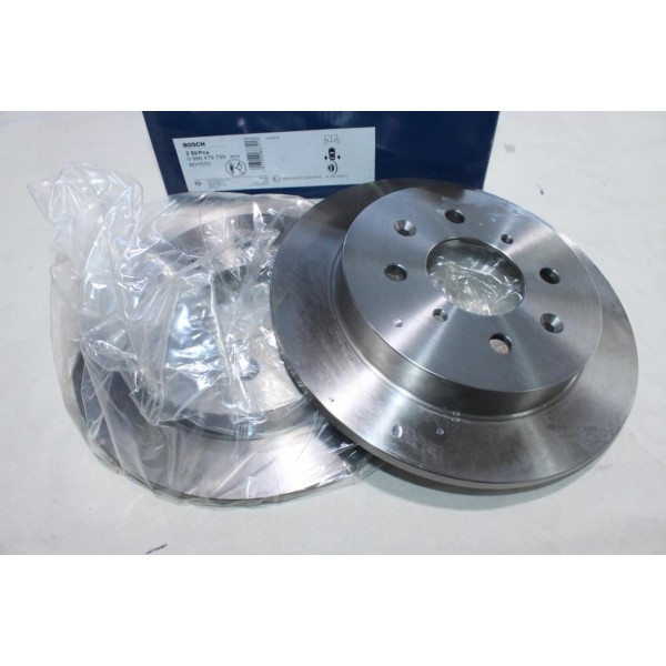 Lot 2 disques de frein arrière plein 239mm diametre Bosch BD1570 0986479739 pour honda jazz GE GG GP ZA GK city GM 