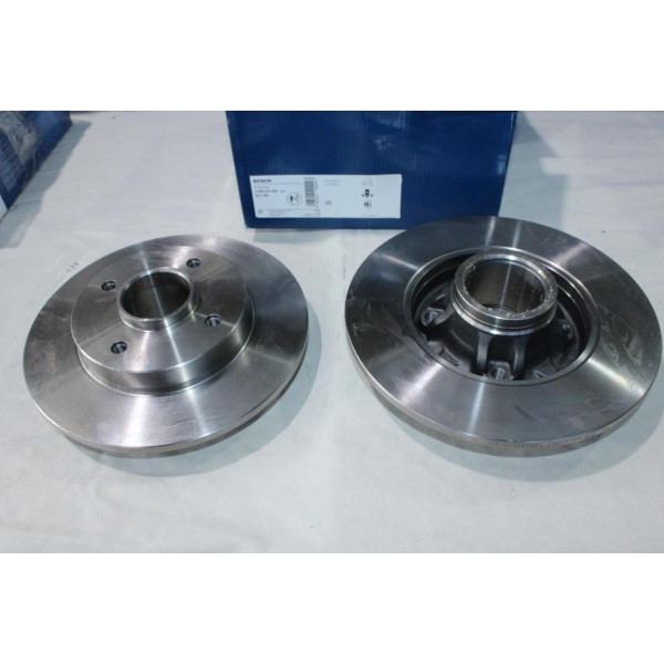 Lot 2 disques de frein arriere plein 249mm diametre Bosch BD1290 0986479388 pour citroen C4 peugeot 308 
