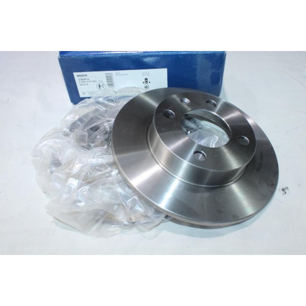 Jeu 2 disques de frein arriere plein 232mm diametre Bosch BD418 0986478492 pour seat cordoba 1 ibiza 2 II arosa volkswagen polo 