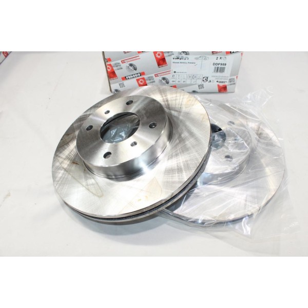 Lot 2 disques de frein avant ventilé 280mm diametre Ferodo DDF959 pour nissan 200SX primera P11 almera N16 
