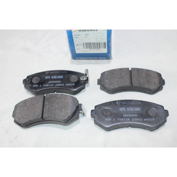 Jeu 4 plaquettes de frein avant montage akebono NPS N361N65 pour nissan patrol GR 