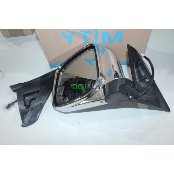 Retroviseur electrique avant gauche coque chrome (rayures) YTM YT7239CE* pour mitsubishi L200 de 1998 à 2005 