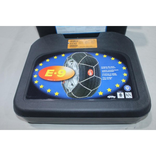 Jeu 2 chaines neige Thule E9 N°030 pour pneu roue jante 155/80/12 165/70/12 165/65/13 145/80/13 155/70/13 175/60/13 135/80/14 