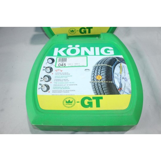 Jeu 2 chaines neige Konig °045 pour pneu roue jante 175/60/14 185/55/14 175 60 14 185 55 14 