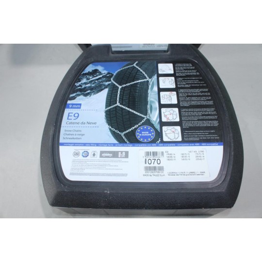 Jeu 2 chaines neige Thule 070 E9 pour roue pneu jante 175/80/14 175/75/14 195/70/13 175/70/15 195/65/14 185/65/15 205/60/14 