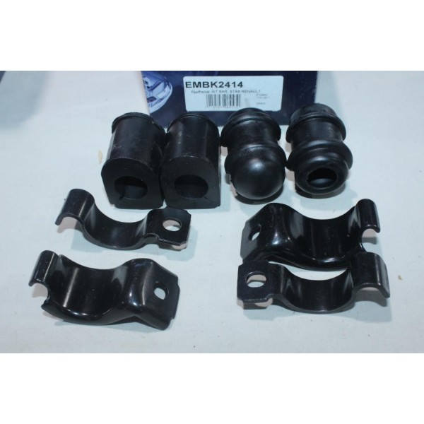 Kit 4 silents blocs avec 4 etriers support fixation de barre stabilisatrice Quinton Hazell EMBK2414 pour renault clio 1 