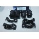 Kit 4 silents blocs avec 4 etriers support fixation de barre stabilisatrice Quinton Hazell EMBK2414 pour renault clio 1 