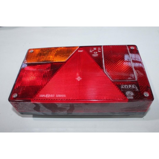 Feu arriere gauche 6 fonctions 12V adaptable 235x135mm Ajba 16103 pour remorque 
