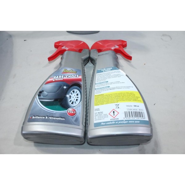 1 Flacon bidon 500ml nettoyant brillance et renovation plastique parechocs pneus Neoclean 8010 