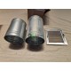 Pack 2 tubes 160mm diametre avec grille air 20x20cm Atlantic ME160 pour entrée sortie air murale