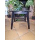 Table basse extérieur Alinea Zoula 27365281 noir alu et eucalyptus FSC 52.30x40x52.30