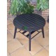 Table basse extérieur Alinea Zoula 27365281 noir alu et eucalyptus FSC 52.30x40x52.30
