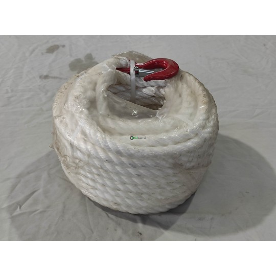 Corde blanche avec crochet PP 20 mm 25 m Talamex 390402
