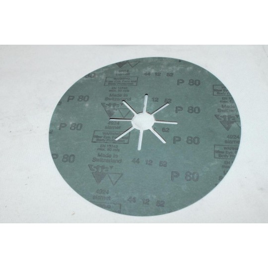 Boite 25 disques abrasifs poncage fibre corindon 180x22mm diametre P80 SIA Blue Line T6408.0080.6 