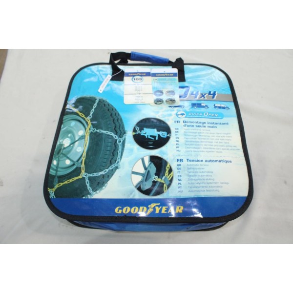 Jeu 2 chaines neige Goodyear N°103 pour roue jante pneu fourgon 4x4 utilitaire 185/75/14 185/80/14 195/70/14 205/65/14 7/14 