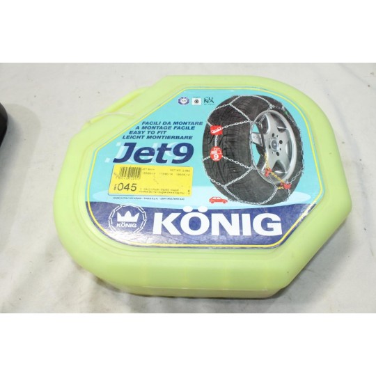 Jeu 2 chaines neige Konig N°045 jet 9 pour pneu roue jante 155/65/15 175/60/14 185/55/14 155 65 15 175 60 14 185 55 14 