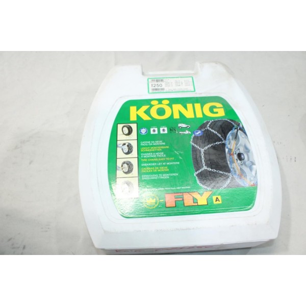 Lot 2 chaines neige Konig N°250 fly pour pneu roue jante utilitaire 4x4 9/15 7.50/15 8/17.5 235/80/16 235/75/16 215/75/17.5 
