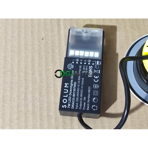 Spot LED avec detecteur encastrable plafond Solum Draco 3760317330715 7W IP65 frontal 68mm