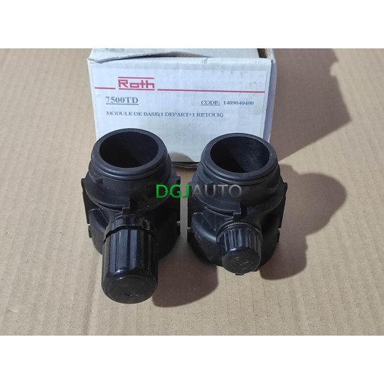 Kit 2 modules de base départ retour raccord Roth 1409040400 7500TD
