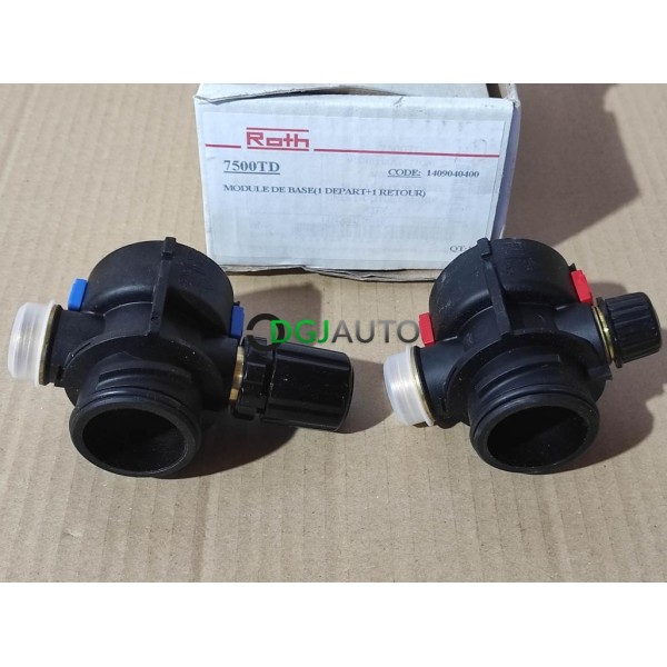 Kit 2 modules de base départ retour raccord Roth 1409040400 7500TD